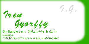 iren gyorffy business card